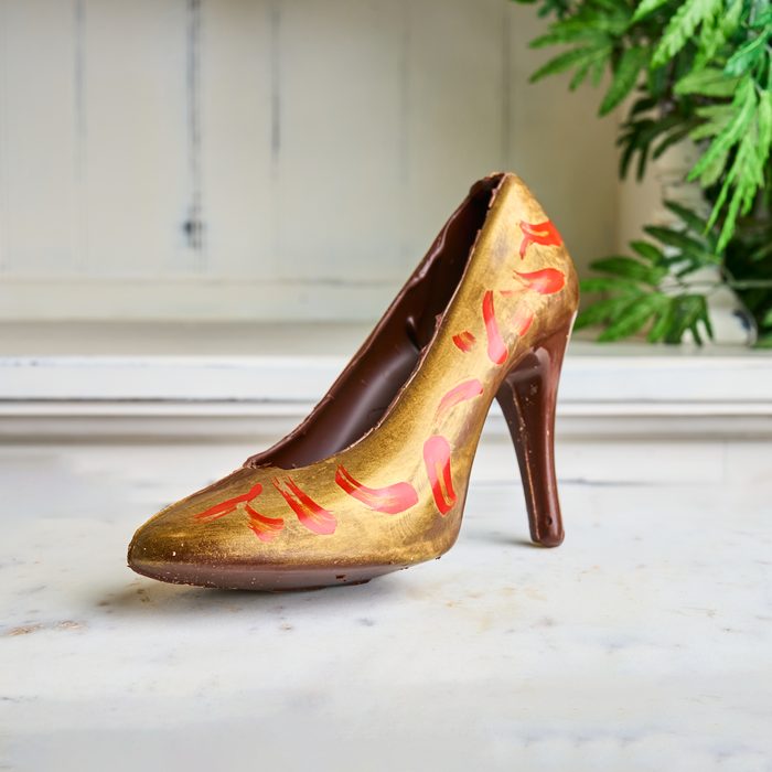Chocolate high heel shoe