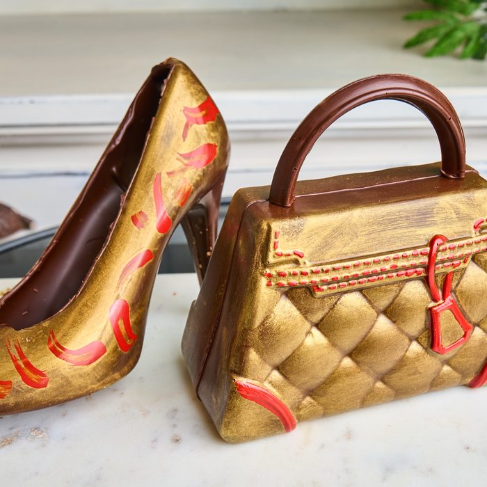 Chocolate shoe and purse set